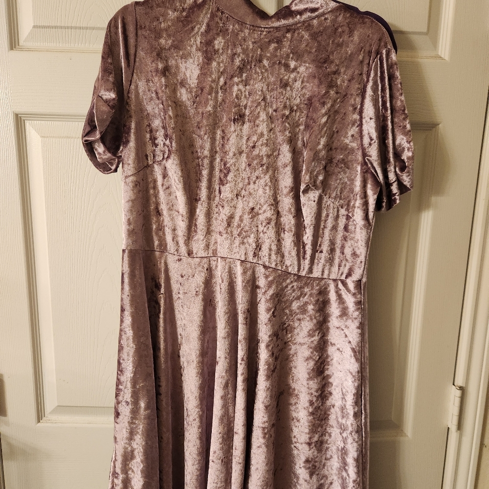 Club L velvet velour dress in liliac color